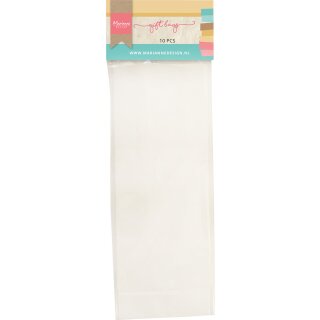 Papierbeutel 10 Stück weiss, 76x40x200mm