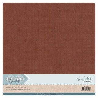 Leinenstrukturpapier 30,5x30,5 10 Bogen in Rostbraun