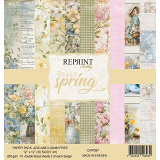 REPRINT Hello Spring 12x12 , 10 Bogen.