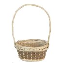 Bügelkorb Oval 13x9 cm Weidem je Stück