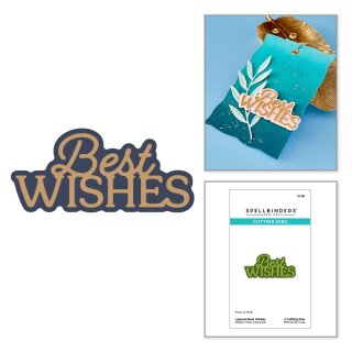 Spellbinders Essentially Yours Sentiments Etched Dies Layered Best Wishes