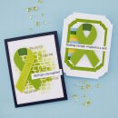 Spellbinders We All Have Baggage Stamp & Die Set Awareness Ribbon and Sentiments