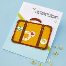 Spellbinders We All Have Baggage Stamp & Die Set Retro Suitcase and Sentiments