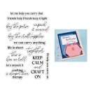 Spellbinders We All Have Baggage Clear Stamp Set Keep Calm Sentiments