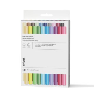 Cricut Stifteset Dual-Side Markers 0.4& 1.0 mm 20 Stück