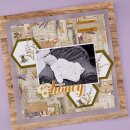 Spellbinders Simple Vintage Lavender Fields Etched Dies Hexagons