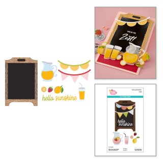 Spellbinders Pink Lemonade Etched Dies Stand