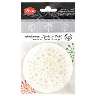 Viva Decor Dot-Painting Schablonen set Rund 9 cm 3 Motive