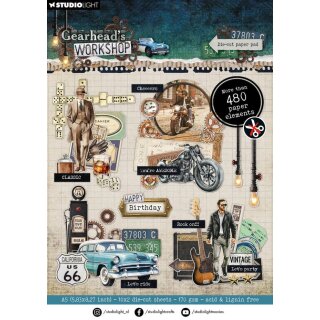 Gearheads Workshop A5 Die-Cut Paper Pad Elements - Studio Light