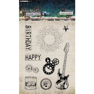 Gearheads Workshop Clear Stamps Gears & Guitar Studio Light