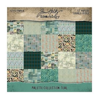 Tim Holtz Palette Collection 12x12 Inch Teal