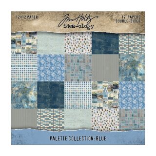Tim Holtz Palette Collection 12x12 Inch Blue