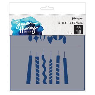 Simon Hurley create. Layering Stencils 6x6 Inch Bold Candels