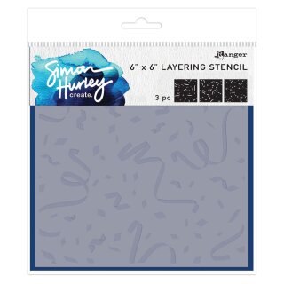 Simon Hurley create. Layering Stencils 6x6 Inch Gifted