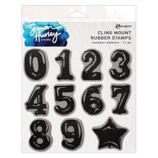 Simon Hurley create. Cling Mount Stamp Number Balloons