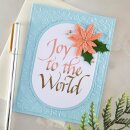 Spellbinders Upright Italic Holiday Sentiments Press + Foil Plate Joy to the World by Paul Antonio
