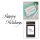 Spellbinders Upright Italic Holiday Sentiments Press + Foil Plate Happy Holidays by Paul Antonio