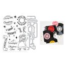 Spellbinders Hero Arts Vintage Vinyl Stamp & Cut...