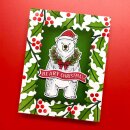 Simon Hurley create. Layering Stencils 6x6 Inch Festive Holly (3pcs)