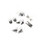 Winterdeko Set, grau 13x11x3cm, 7 Teile