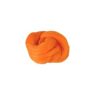 Langfasrige Schafwolle zum Nassfilzen 50g Orange