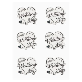 Sticker Wedding Day weiss