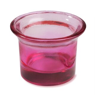 10 St. Teelichtglas 6,5x4,5cm rosa