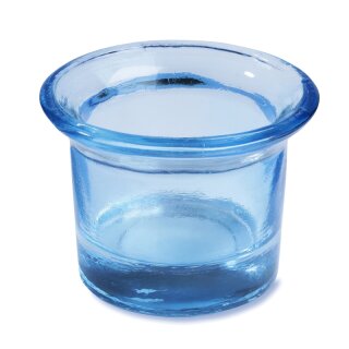 10 St. Teelichtglas 6,5x4,5cm eisblau