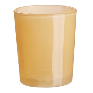 10 St. Teelichtglas 6,5x4,8x5,8cm, orange