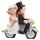 Hochzeitspaar mit Motorrad 6x5cm