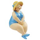 Figur Frau am Strand 10 cm, blau