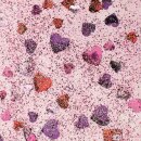 Glorex Glitterglue Flasche 53ml Confetti Herzen rot/pink