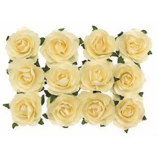 Glorex Röschen beige mit Draht