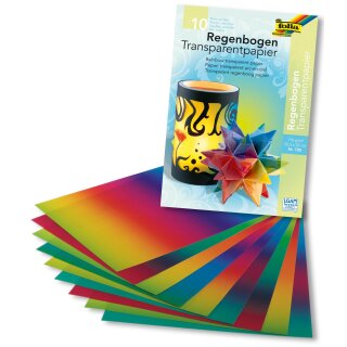 Glorex Regenbogentransparentpapier 10 Bogen