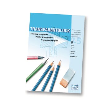 Glorex Transparentpapier-Block 80g