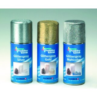Glorex Glitterspray Silber 150ml