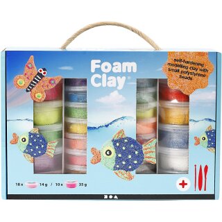 Foam Clay 10x35g& 18x4g mit Modellierwerkzeugen (3 St.)
