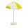 Sonnenschirm 6cm, Kunstst, gelb/weiss