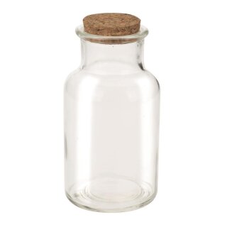 Glorex Glasflasche mit Korken 260ml