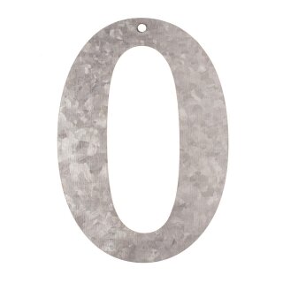 Glorex Metall Zahlen und Buchstaben verzinkt 0