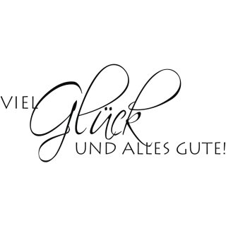 Stempel "Viel Gülck und alles Gute", 4x8cm