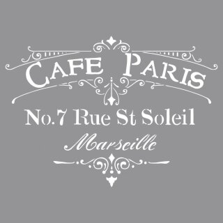 Schablone Caf‚ Paris, 30,5x30,5cm, SB-Btl 1Stck