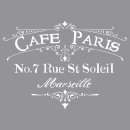 Schablone Caf‚ Paris, 30,5x30,5cm, SB-Btl 1Stck