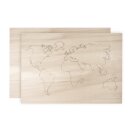 Holz-Weltkarte, 2 Platten