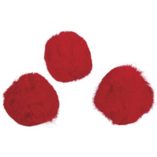 Pompons, rot, 20 mm,  50 Stck