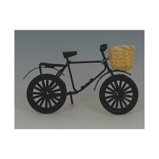 Miniatur Fahrrad mit Korb 9x5cm