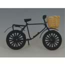 Miniatur Fahrrad mit Korb 9x5cm