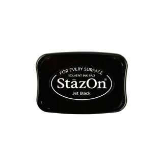 StazOn Stempelkissen 75x45mm Wasserfest, für glatte Oberflächen Jet Black