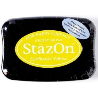 StazOn Stempelkissen 75x45mm Wasserfest, für glatte Oberflächen Sunflower Yellow