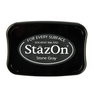 StazOn Stempelkissen 75x45mm Wasserfest, für glatte Oberflächen Stone Gray